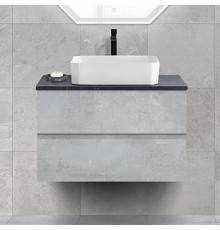 Тумба с раковиной Cezares Molveno 46 80 beton, со столешницей