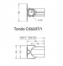 Nicolazzi Unico Встроенная часть для настенного смесителя Tondo 5523T. C5523T/1