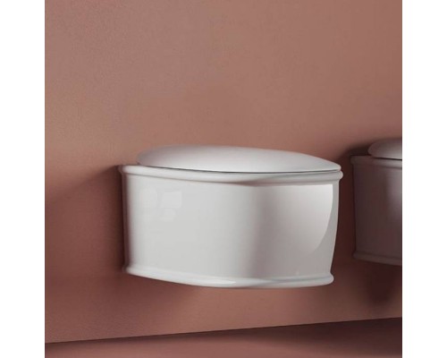 Artceram Atelier Унитаз подвесной, 52х37см, безободковый, с крепежом, цвет: белый. ATV001 01 00
