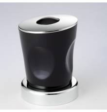 THG Bagatelle pierre noire Вентиль смесителя для раковины, ручка черная, цвет: хром. U3E-A02-35