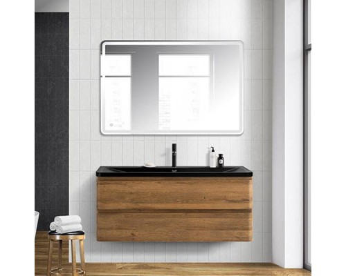 Мебель для ванной комнаты BelBagno Albano 120 подвесная, rovere rustico, черная матовая раковина