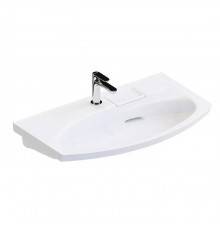 Kerama Marazzi Riva Раковина 80х47.5х15см., накладная, мебельная, с крепежом, 1 отв., с переливом, цвет: белый глянцевый