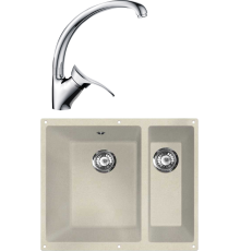 Комплект Мойка Lava U2 crema + Смеситель SG01 CR chrome