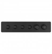 Gessi Hi-Fi Eclectic Смеситель для душа настенный встраиваемый, термостатический, с 4 запорными кнопками, цвет: черный матовый. 65226#299