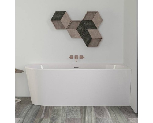 Knief Wall Corner L Ванна в правый угол 165x75х58см., с щелевым переливом, без сл-пер, цвет: белый матовый. 0100-091-06,  0100-255-L bi matt