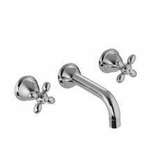 Fima Carlo Frattini Olivia F5001/5CR Смеситель для раковины, на 3 отверстия, настенный монтаж, донный клапан click-clack, внутренняя часть (F2230) в комплекте, цвет: хром. F2230,  F5001/5CR