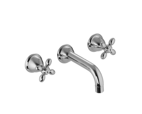 Fima Carlo Frattini Olivia F5001/5CR Смеситель для раковины, на 3 отверстия, настенный монтаж, донный клапан click-clack, внутренняя часть (F2230) в комплекте, цвет: хром. F2230, F5001/5CR Fima Carlo Frattini Olivia F5001/5CR Смеситель для раковины, на 3 отверстия, настенный монтаж, донный клапан click-clack, внутренняя часть (F2230) в комплекте, цвет: хром. F2230, F5001/5CR