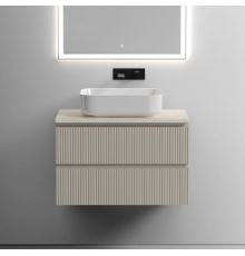 Тумба под раковину Sancos Snob T 80 со столешницей, beige soft, бежевая