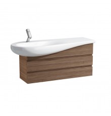 Laufen Alessi One Тумба c раковиной, 120x50cм, с 2 выдвиж. ящиками, с сифоном, подвесная, покрытие LLC, цвет: орех. 4.2452.0.097.630.1,  8.1497.3.400.104.1