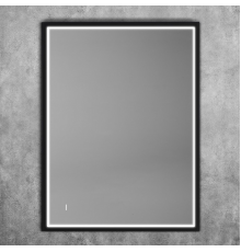 Зеркало Art Max Aversa 60х80 черное, с LED-подсветкой, 6000К