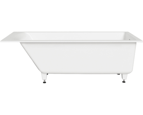 Ванна из искусственного камня Salini Cascata Kit S-Sense 170x70 см, матовая белая, с ножками, встраиваемая, с донным клапаном