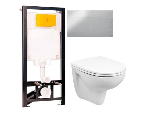 Комплект Унитаз подвесной Wanfald Lauta 47302100005 белый + Инсталляция OLI 80 ECO Sanitarblock mechanic 3 в 1 с кнопкой смыва Комплект Унитаз подвесной Wanfald Lauta 47302100005 белый + Инсталляция OLI 80 ECO Sanitarblock mechanic 3 в 1 с кнопкой смыва