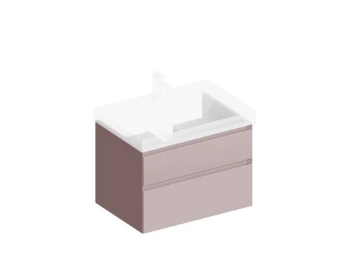 Kerama Marazzi Cubo Тумба подвесная 70см, с ящиками, цвет: мальва матовая. CUB.70.2\MAL