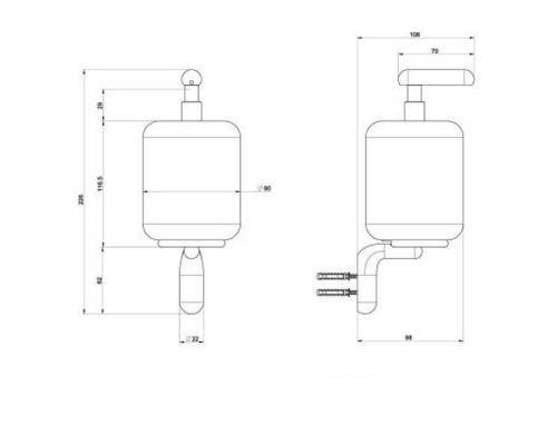 Gessi Goccia Дозатор для жидкого мыла подвесной, цвет: черный. 38014#099