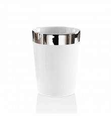 Decor Walther Bone BE50 Стакан настольный, фарфор, цвет: белый / платиновый. 0846200