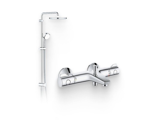Душевой комплект Термостат Grohe Grohtherm 800 34576000 для ванны с душем + Стойка Tempesta Cosmopolitan System 250 26675000