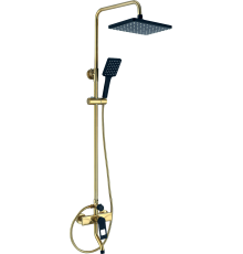 Душевая стойка Bronze de Luxe Element EL77/1GB матовое золото, черная