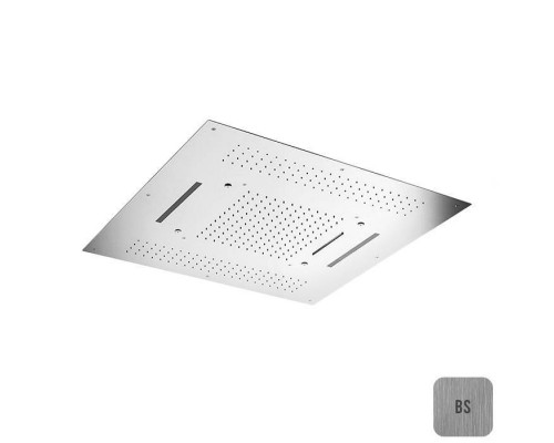 Almar Temptation Square Верхний душ 95х95см., потолочный, встраиваемый, 4 режима, хромотерапия, цвет: Brushed Stainless Steel. E044173.BS