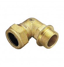 Угольник переходный латунный Tiemme 90° Ø18x3/4 НР. 1100037