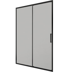Душевая дверь в нишу Maybahglass MGD-1635-6 140 см, профиль матовый черный, стекло графит матовый