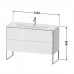 Duravit XSquare Тумба с раковиной 121х59.2x47.8см., напольная, 2 яшика, встроенные ножки с регулировкой по высоте, цвет: Night Blue SaM. 2344120000,  XS452609898