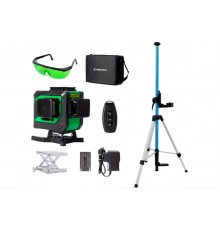 Комплект Лазерный уровень INSTRUMAX GREENLINER 3-360/B SET+Штатив-штанга элевационный INSTRUMAX LP-300 в комплекте с треногой (3 м