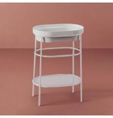 Artceram FUORI SCALA Металическая структура 36.5x58.6хh83см с раковиной без отв под смеситель, Fuori Scala ovale 58, напольная, цвет: белый матовый. ACA055 05,  TFL033 01 00
