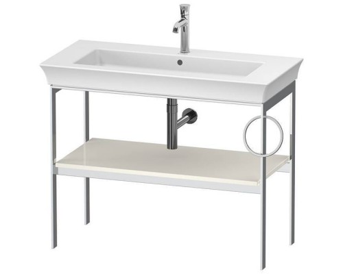 Duravit White Tulip Металлическая консоль 98.4x45х76см., напольная, 1 дерев. полка, п/держ. справа, цвет: Nordic White HighGloss. 2363100000,  WT4544RH4H4
