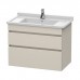 Duravit DuraStyle Тумба с раковиной 80x47см, 2 выдв. ящика, подвесная, цвет: Серо-коричневый матовый. 0304800000,  DS648809191