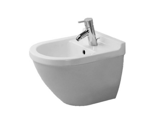 Duravit Starck 3 Биде подвесное 47.5х36см, с 1 отв под смеситель, крепления Durafix, (без инсталл крепление 006500), цвет: белый. 2281150000