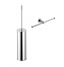 Набор Держатель Colombo Design Plus W4990 двойной, хром + Ершик W4961 хром