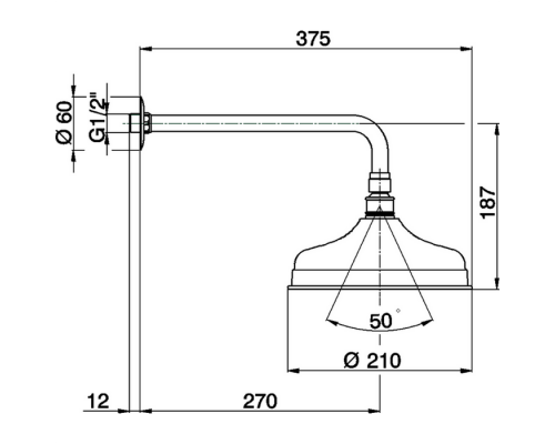 CISAL Shower Верхний душ D210 мм Easy Clean с настенным держателем L270 мм, цвет: бронза. DS01340127 Акция CISAL Shower Верхний душ D210 мм Easy Clean с настенным держателем L270 мм, цвет: бронза. DS01340127 Акция