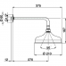 CISAL Shower Верхний душ D210 мм Easy Clean с настенным держателем L270 мм, цвет: бронза. DS01340127 Акция