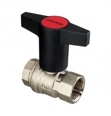 Кран шаровой Oventrop Optibal DN20 PN16 ВР/ВР чёрная пластиковая рукоятка. 1077106