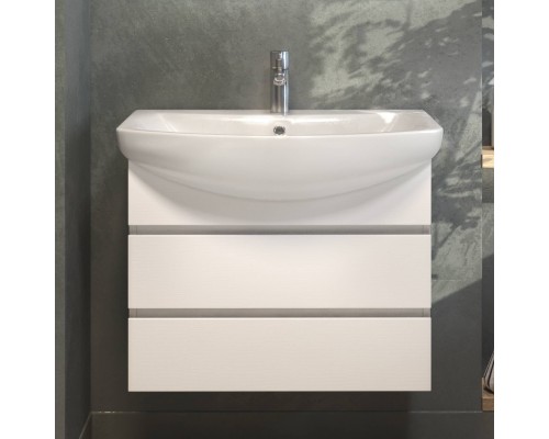 Тумба с раковиной Vigo Wing 70, подвесная, белая, раковина Балтика 70