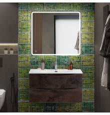 Мебель для ванной комнаты BelBagno Marino-cer-n 90 подвесная, rovere nature grigio