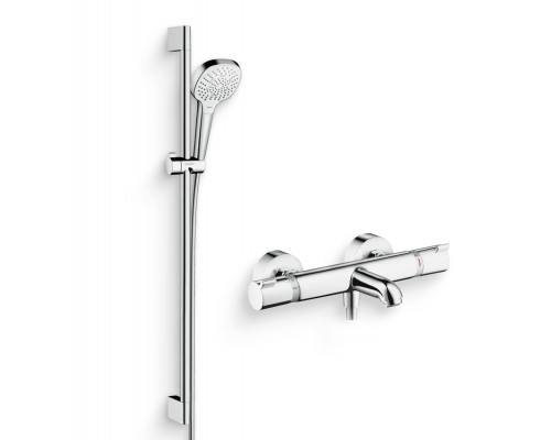 Душевой комплект Термостат Hansgrohe Ecostat Comfort 13114000 для ванны с душем, хром + Гарнитур Croma Select E Multi 26590400
