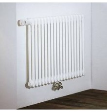 Радиатор трубчатый Zehnder Charleston Completto, модель 2180, 2 колонки, высота 1800 мм, 8 секций, длина 368 мм, нижнее подключение по центру, термостатический вентиль вверху, диаметр подключения 1/2, тип V007, цвет 0557