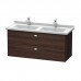 Duravit  Brioso Тумба подвесная, 122x46.9х56.3см, с раковиной, с 2 выдвижными ящиками, цвет: каштан темный. 0332130000,  BR414401053