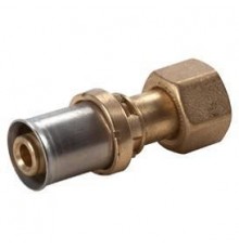Муфта, Giacomini, RM179SP, НГ, 1/2, 20 x 2, латунь, с плоским кольцом, для труб GIACOTHERM, GIACOFLEX многослойных и полибутиленовых