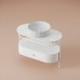 Artceram Flair 4.0 Консоль металлическая с раковиной 95x48хh75см., напольная, с выдвижным ящиком и мраморной столешницей, цвет: белый матовый. OSL010 05 00,  ACA068 05,  ACM038 05,  TFA010 47