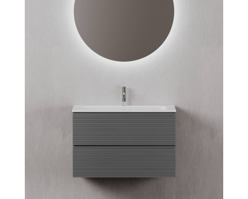 Тумба с раковиной Sancos Folk 80 grey soft