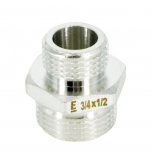 Ниппель, ELSEN, TIN латунь, НН, 1/2, 3/4, переходной, CN