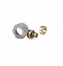 Резьбовое соединение SR Rubinetterie для многослойной трубы 16х3/4 Е Хром матовый E383-2000CSF0