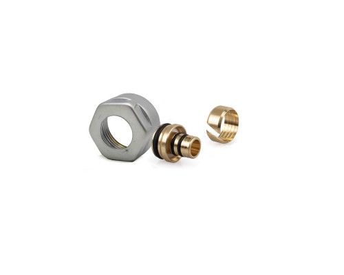 Резьбовое соединение SR Rubinetterie для многослойной трубы 16х3/4 Е Хром матовый E383-2000CSF0