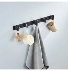 Крючки для ванной и кухни / планка с 5 крючками Shevanik SG5751H, черный