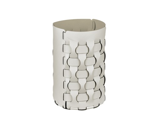 ADJ Корзина для мусора Dubai, D22xH35 см., цвет: белый/панна котта. 2235.10/16