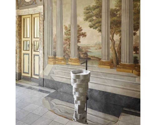 Antonio Lupi Intreccio Раковина 47x85 см, без отв., с донным клапаном и сифоном, цвет: Marmo di Carrara. INTRECCIO