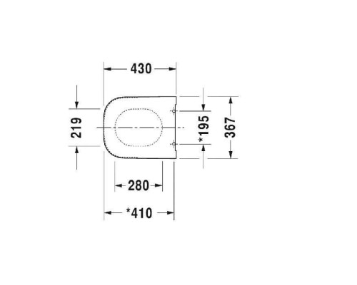 Duravit Happy D.2 Сиденье для унитаза съемное, петли: нерж. Сталь, без автоматического опускания, Цвет: Белый. 0064510000