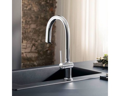 Hansgrohe Aqittura Смеситель для кухни, 1 отв., с вытяжным изливом 1jet и функцией фильтрации, цвет: хром . 76803000 Hansgrohe Aqittura Смеситель для кухни, 1 отв., с вытяжным изливом 1jet и функцией фильтрации, цвет: хром . 76803000
